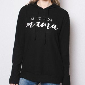 Mama Black Sweatshirt Hoodie SZ M